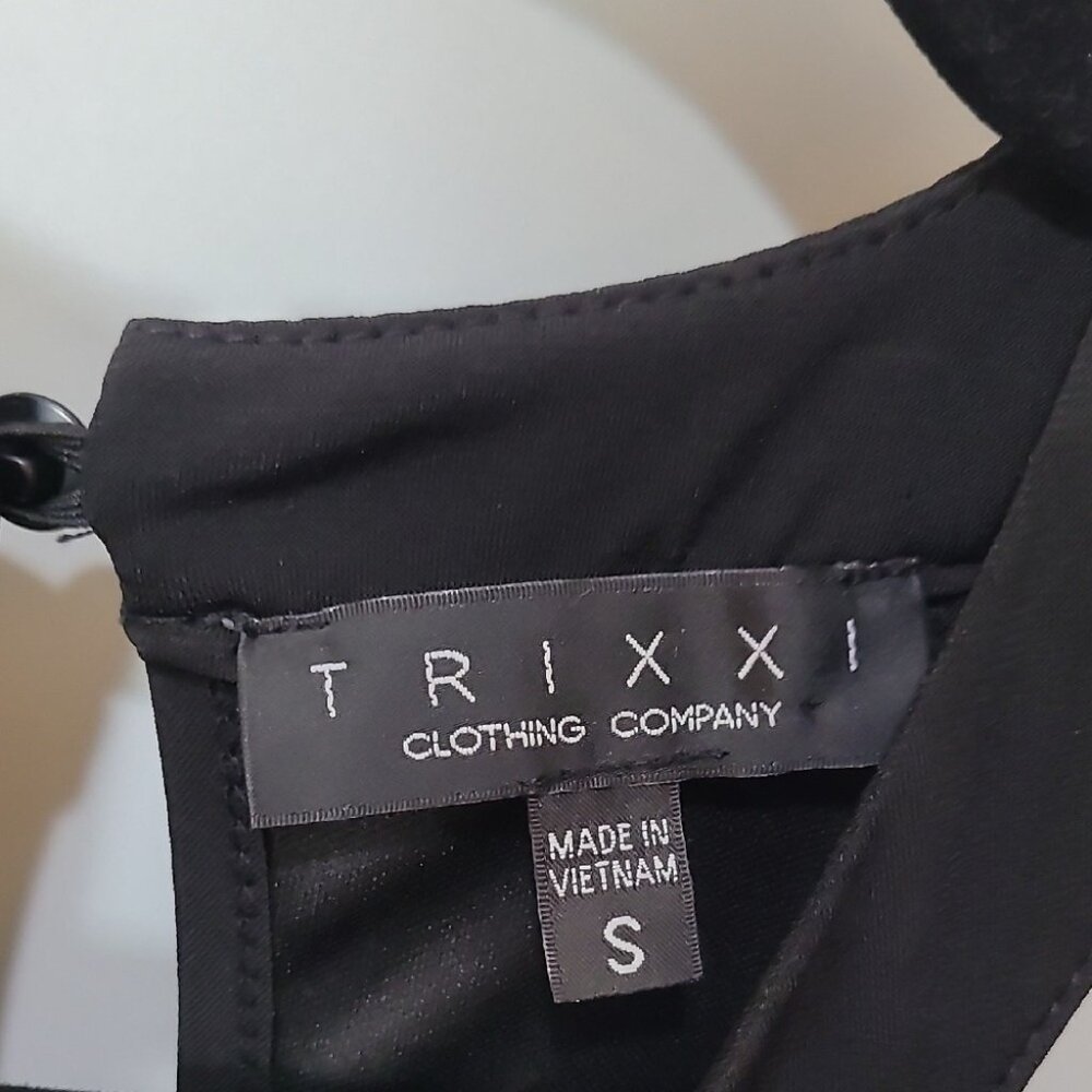 Trixxi Clothing Co. Black & Cream Halter Dress Maxi - Picture 2 of 7